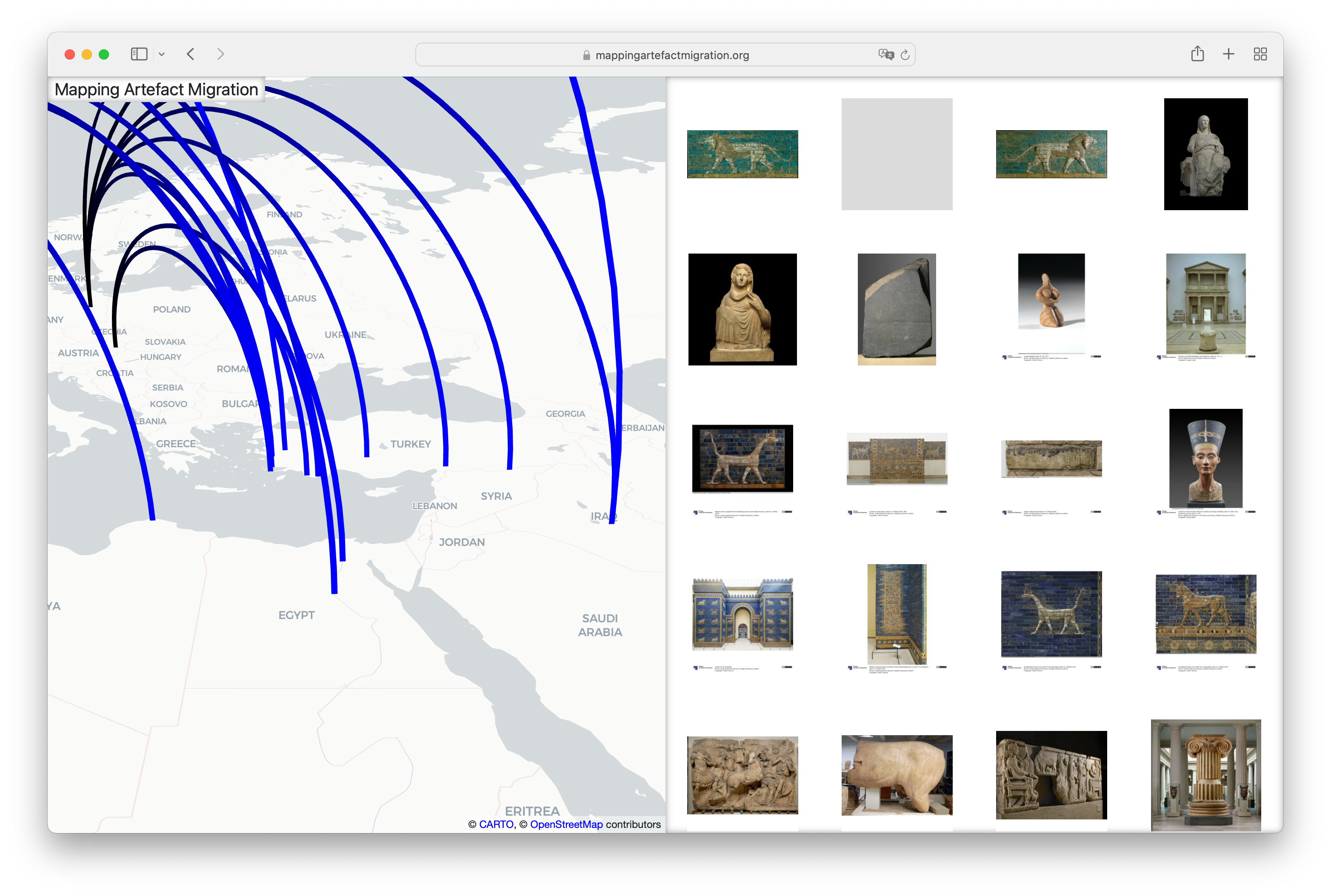 Mapping Artefact Migration